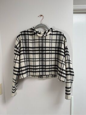 NICHOLAS Plaid Wool Blend Cropped Top Size 2 (Retail $350)